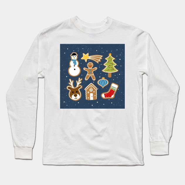 Xmas Long Sleeve T-Shirt by Salty Siren Studios